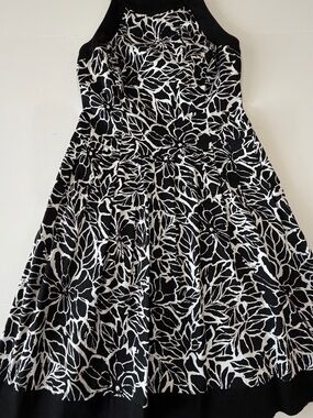 American Living Black and White Floral cotton Dress